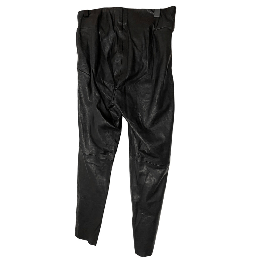 Zara Faux Black Leather XS Skinny Leg Trousers Preppy Minimalist Emo Grunge Goth