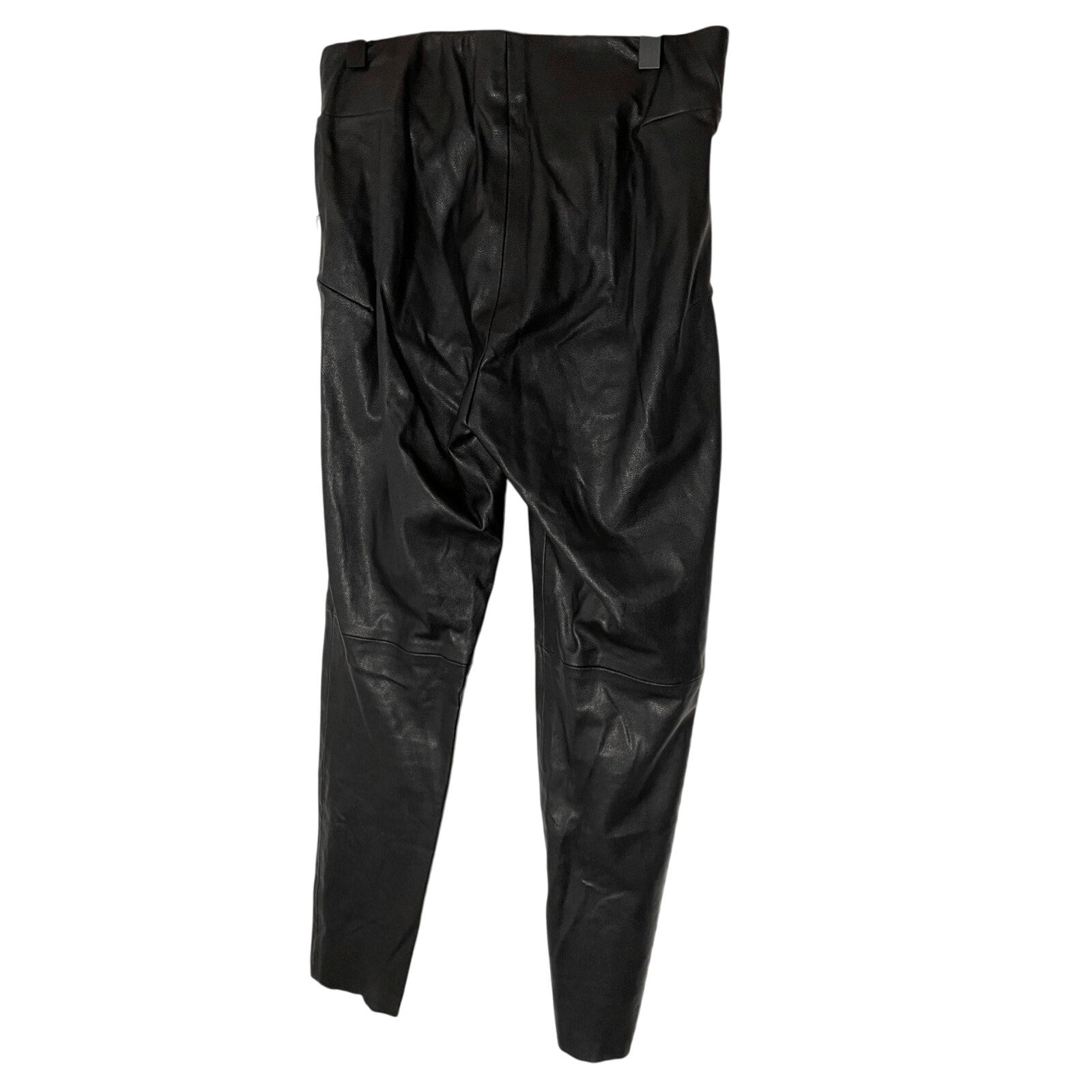 Zara Faux Black Leather XS Skinny Leg Trousers Preppy Minimalist Emo Grunge Goth