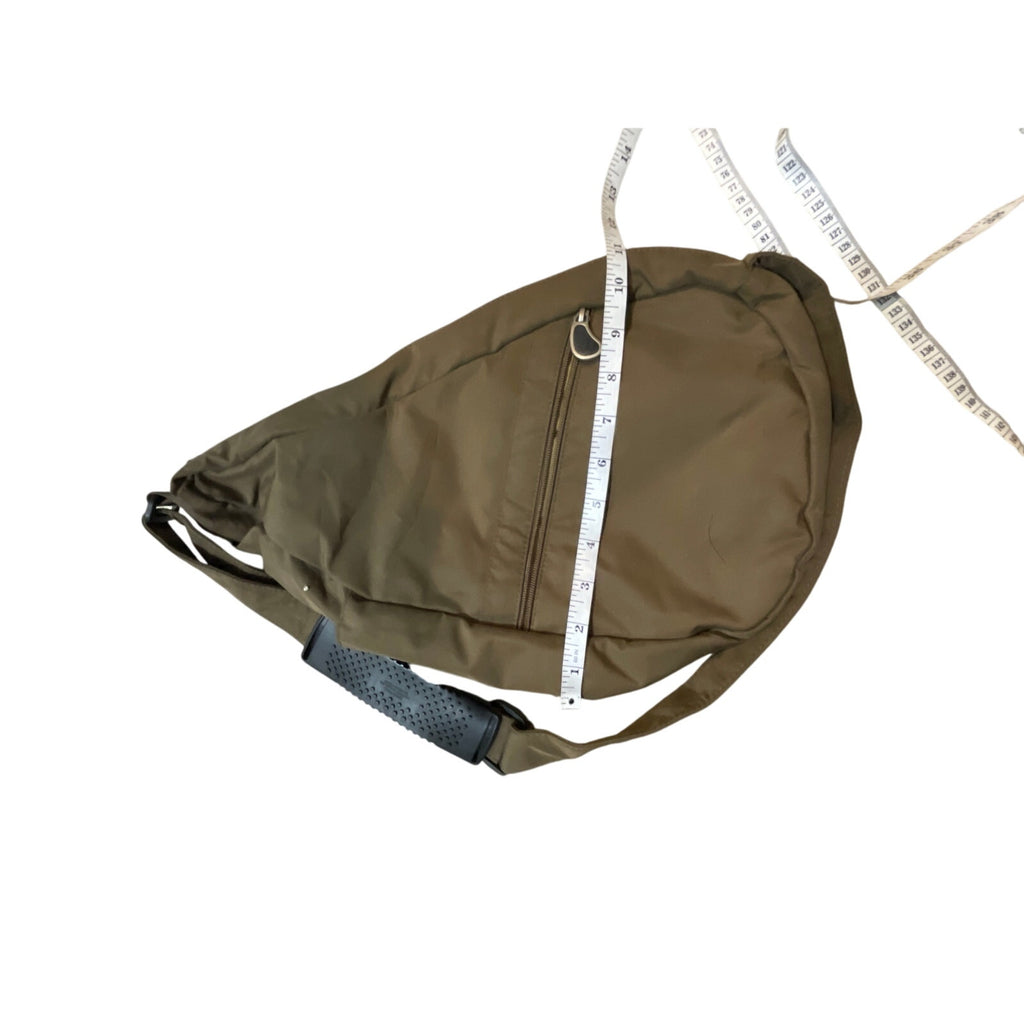 AMERIBAG CROSSBODY SLING BAG BROWN NYLON TRAVEL ERGONOMIC BAG SMALL LIGHTWEIGHT