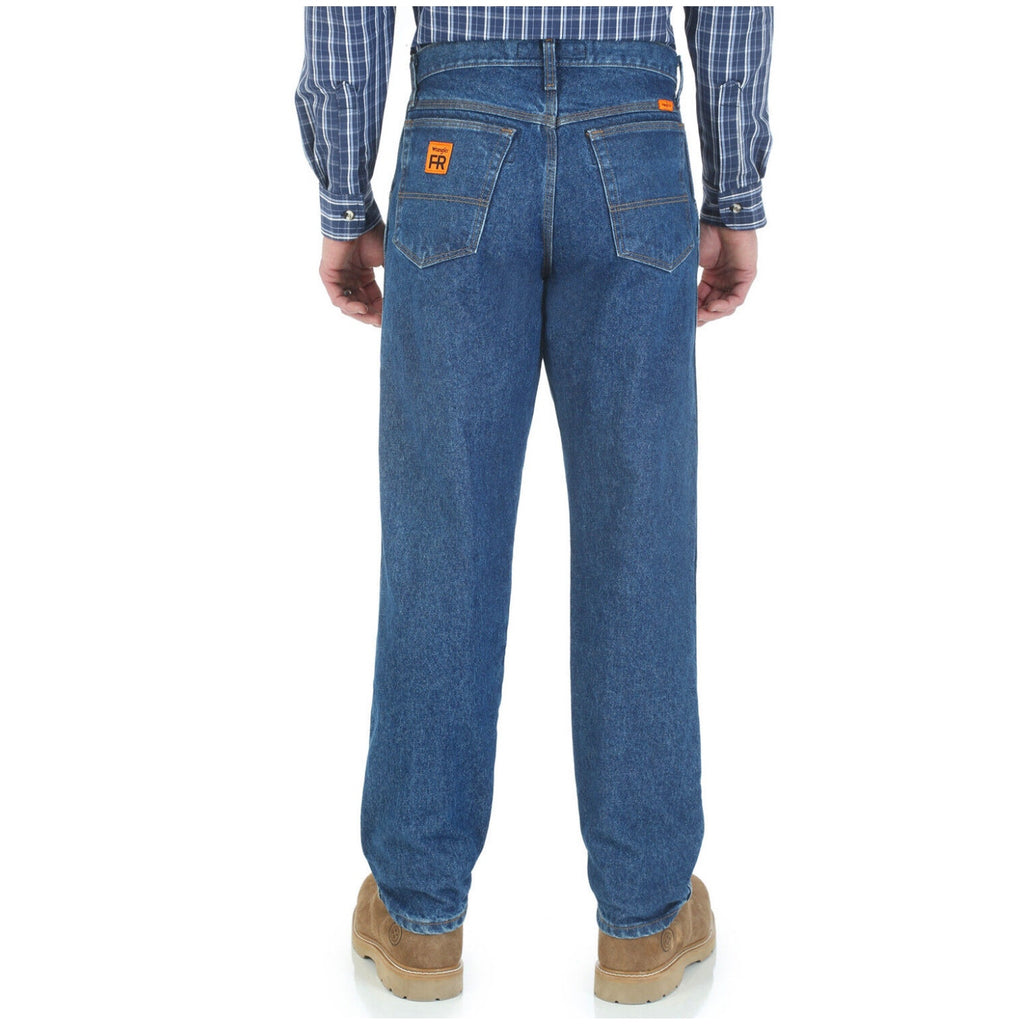 Wrangler Men's Flame Resistant Relaxed Fit Jean Trucker Workwear Denim Cowboy 44