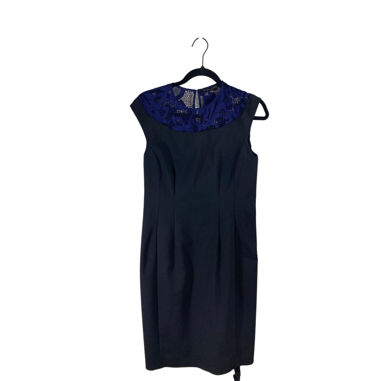 Cynthia Steffe Pleated A Line Lace Collared Cotton Dress