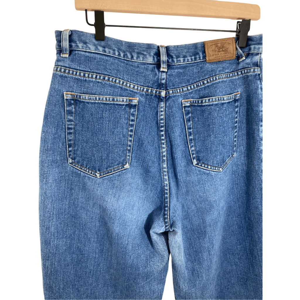 Vintage Women's Ralph Lauren Bootcut Denim SZ 12 Dad Jeans Grandpa Relaxed Fit