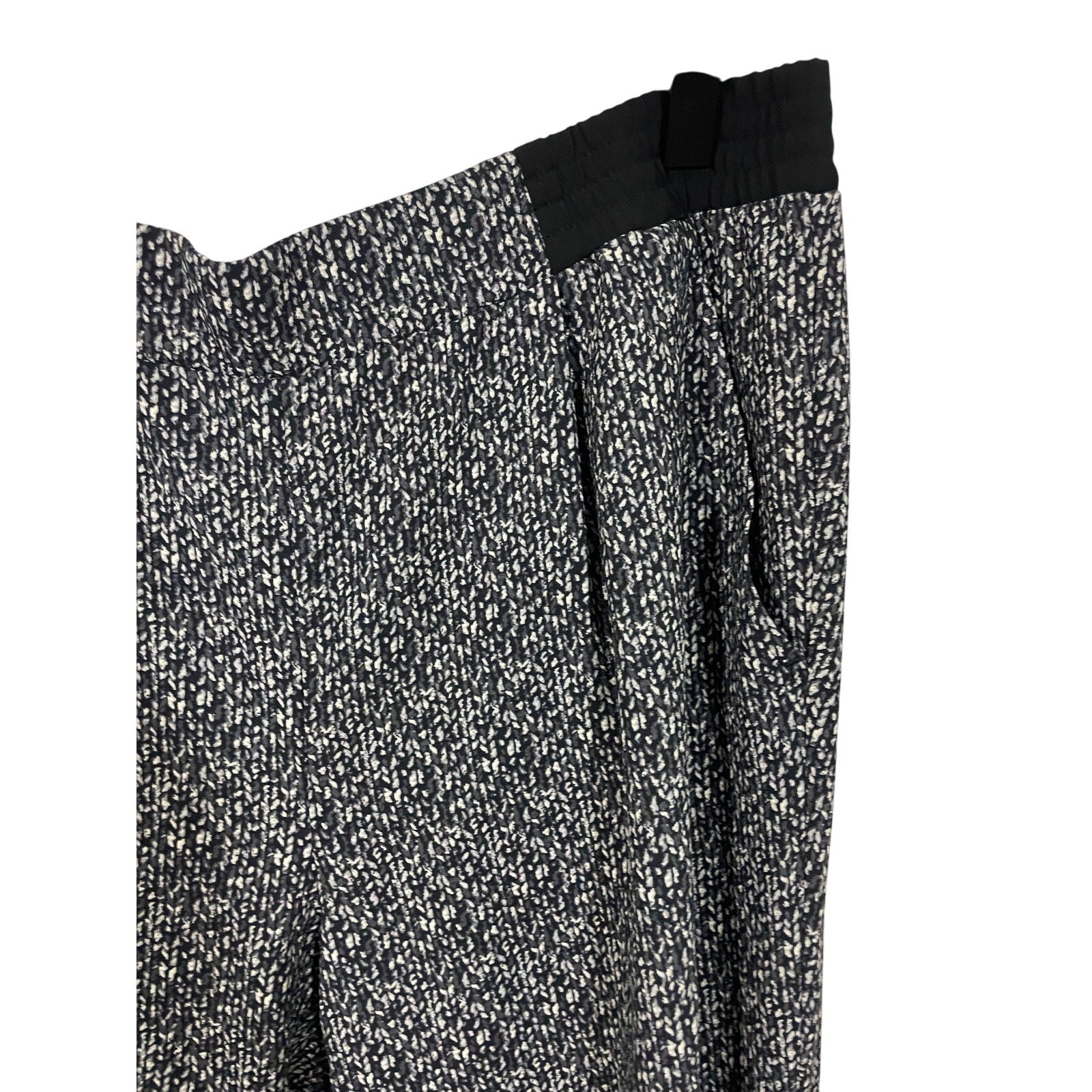 Gorgeous Black Slouch Jersey Tapered Trousers S Lou & Grey Novelty Print Lounge