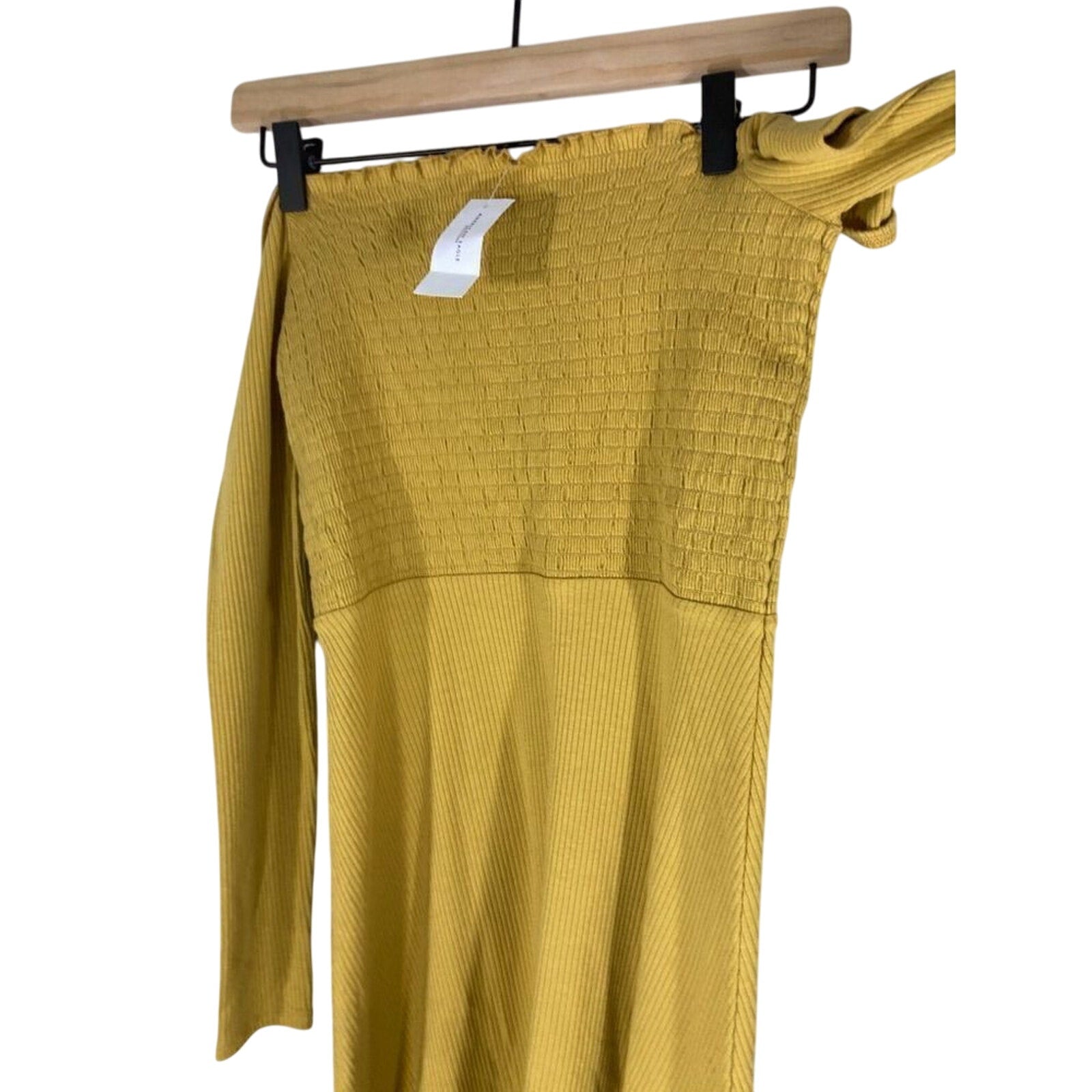NWT American Eagle Mustard  Bodycon Summer Fitted Mini Dress Western Kidcore XSP