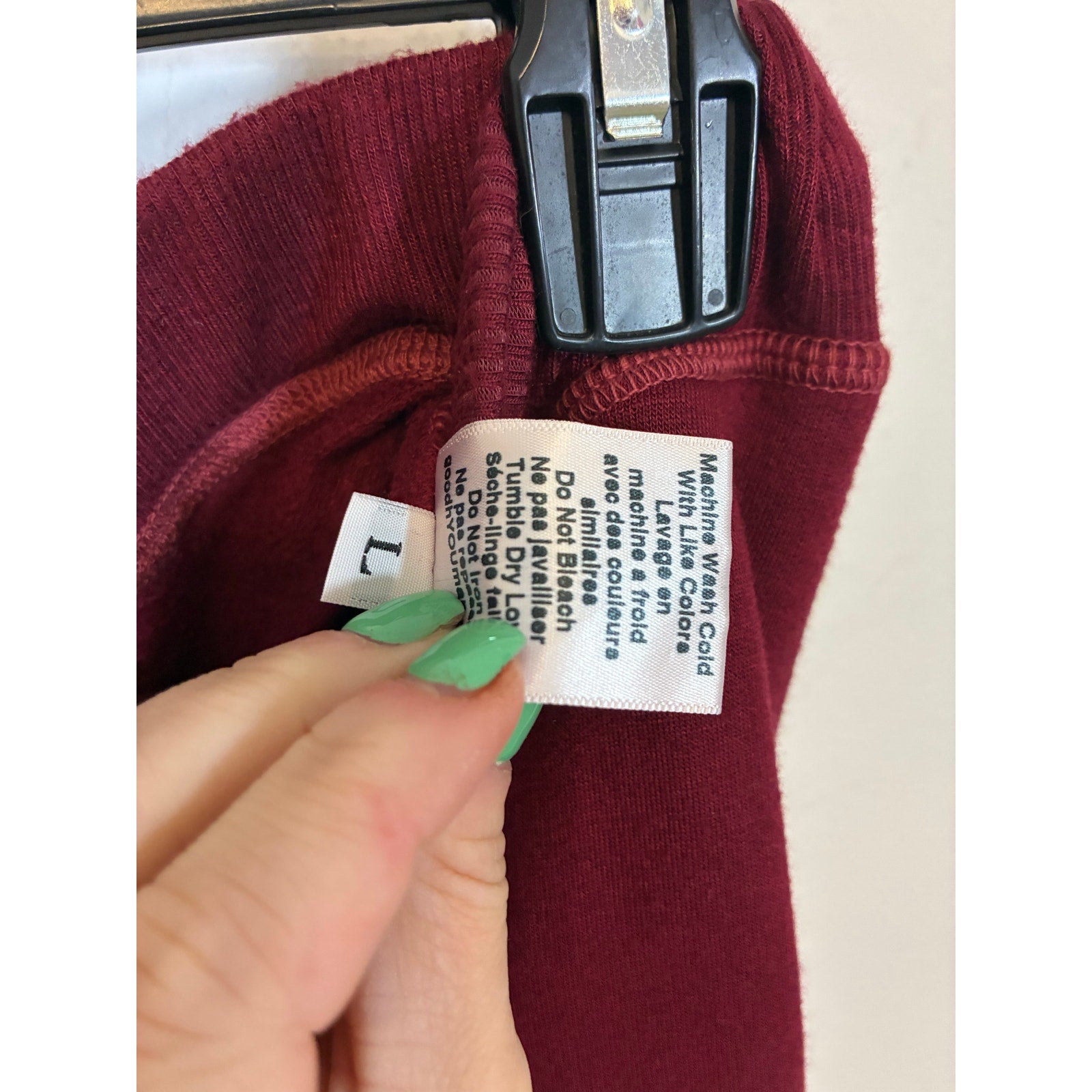 Good hYOUman x FabFitFun MiMi Sweatpants Burgundy L Everyday Basic Lounge Jogger
