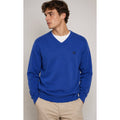 Vintage Chaps Cashmere Blend V Neck Sweater Mens Large Royal Blue Classic Knit