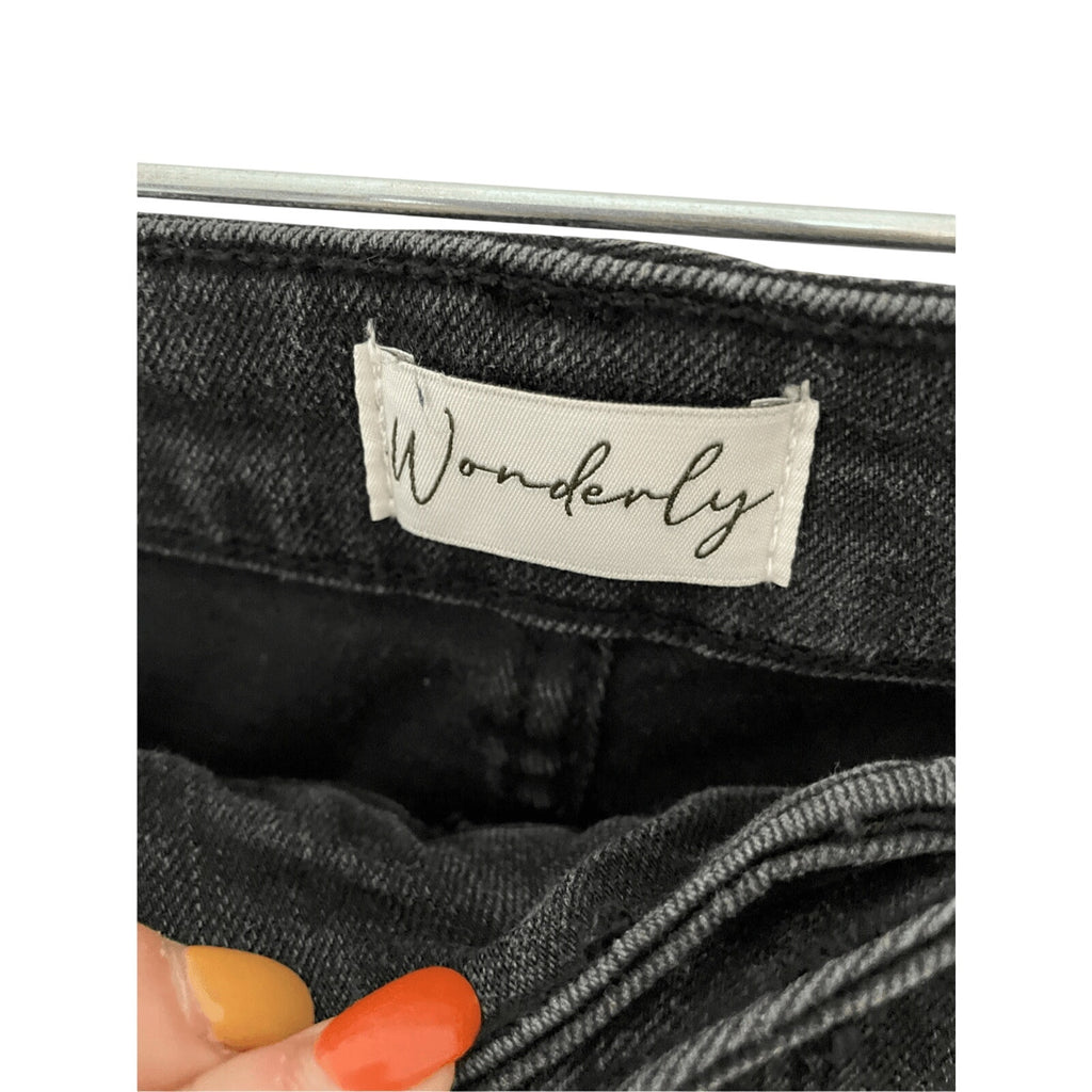 Wonderly Mid Rise Black Skinny Cropped SZ 18 Casual Denim Kidcore Teacher Denim
