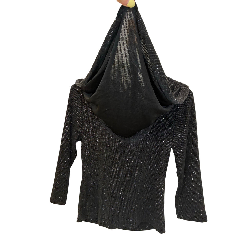 Vintage MSK Women's Ruched Cowl Neck Glam Glitter Praty Club Teacher Top S Bratz