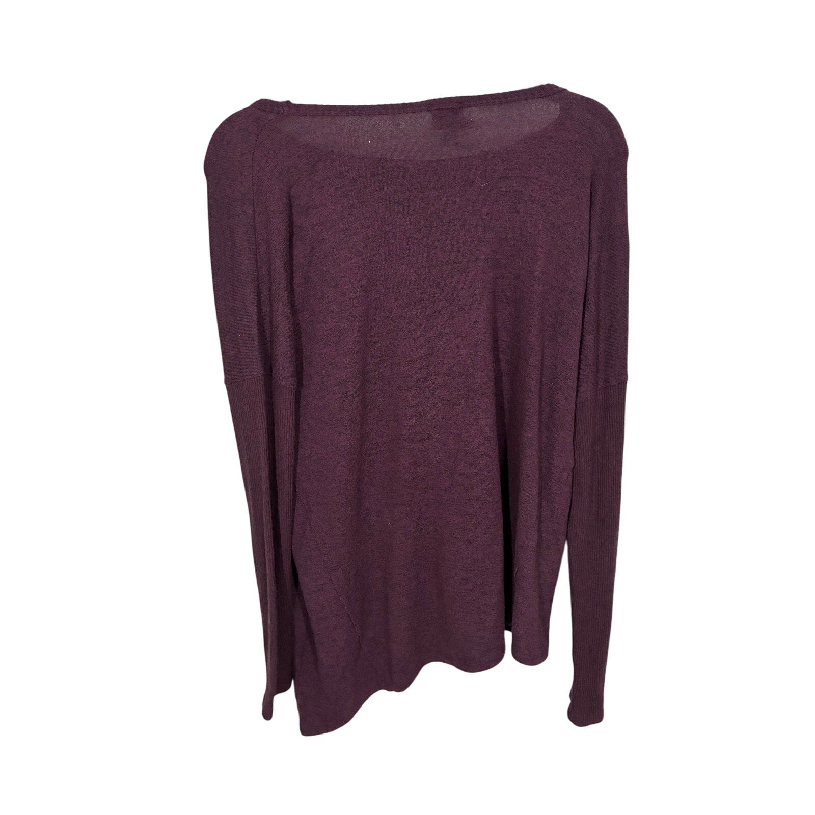 Evereve Peyton Jensen Asymmetric Sweater Burgundy Eggplant Casual Comfort Lounge