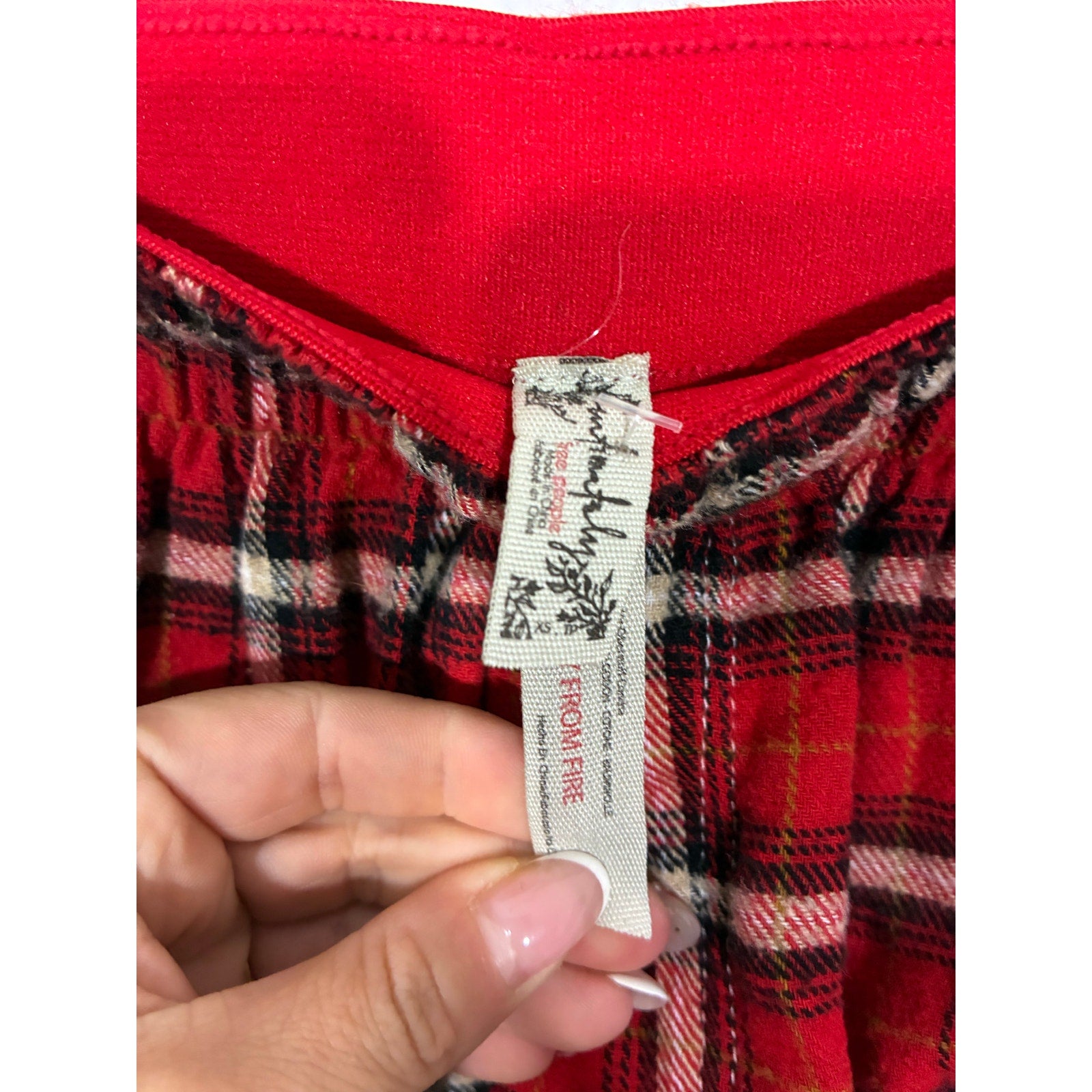 Sunday Morning Boxer Shorts Holiday Christmas Plaid XS Women's Free People