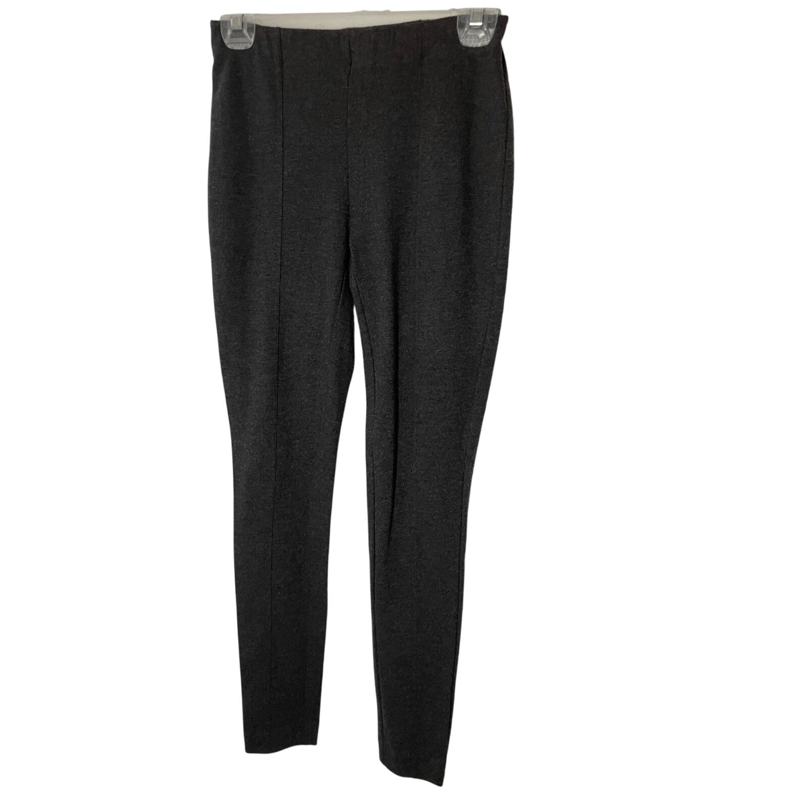 J. Jill XS Ponte Skinny Leg Dark Charcoal Solid High Rise Pull on Pants