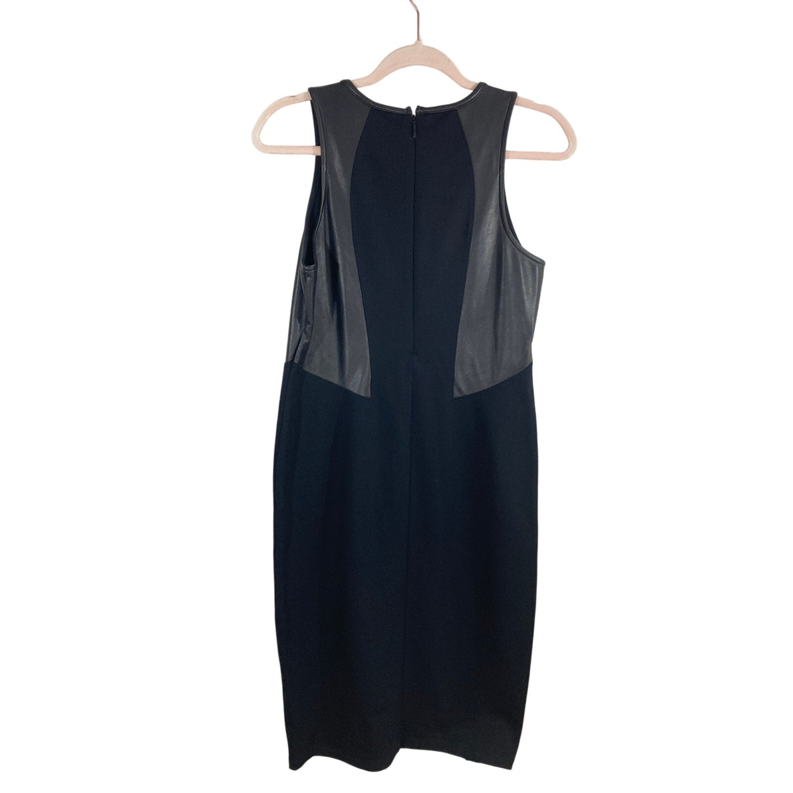 Night on the Town Athleta Vegancore Leather Grunge Ponte Stretch Dress Size S