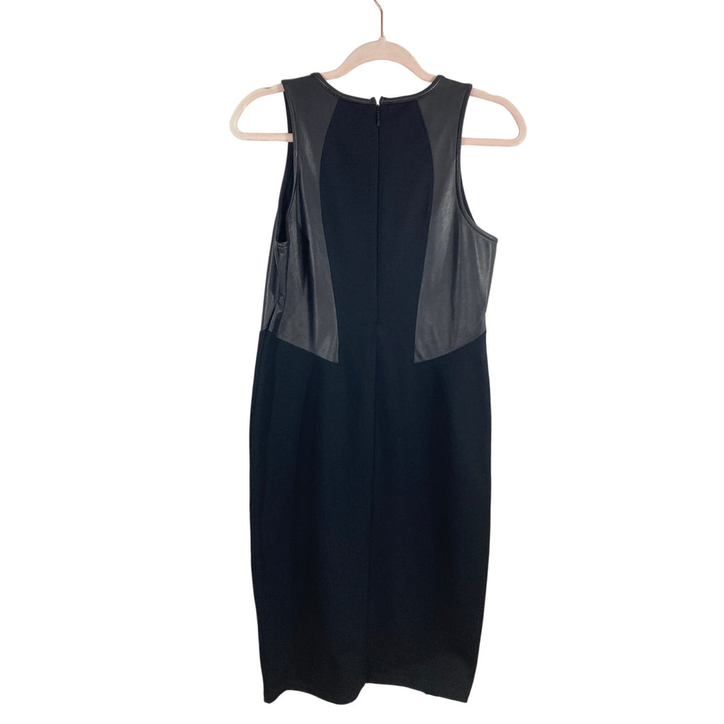 Night on the Town Athleta Vegancore Leather Grunge Ponte Stretch Dress Size S