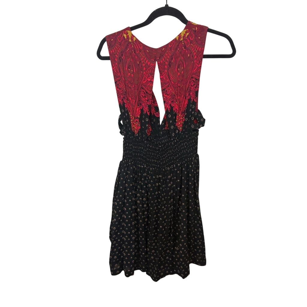 Free People Walking Through Dreams Fit Flare Mini Dress Boho Festival Sleeveless