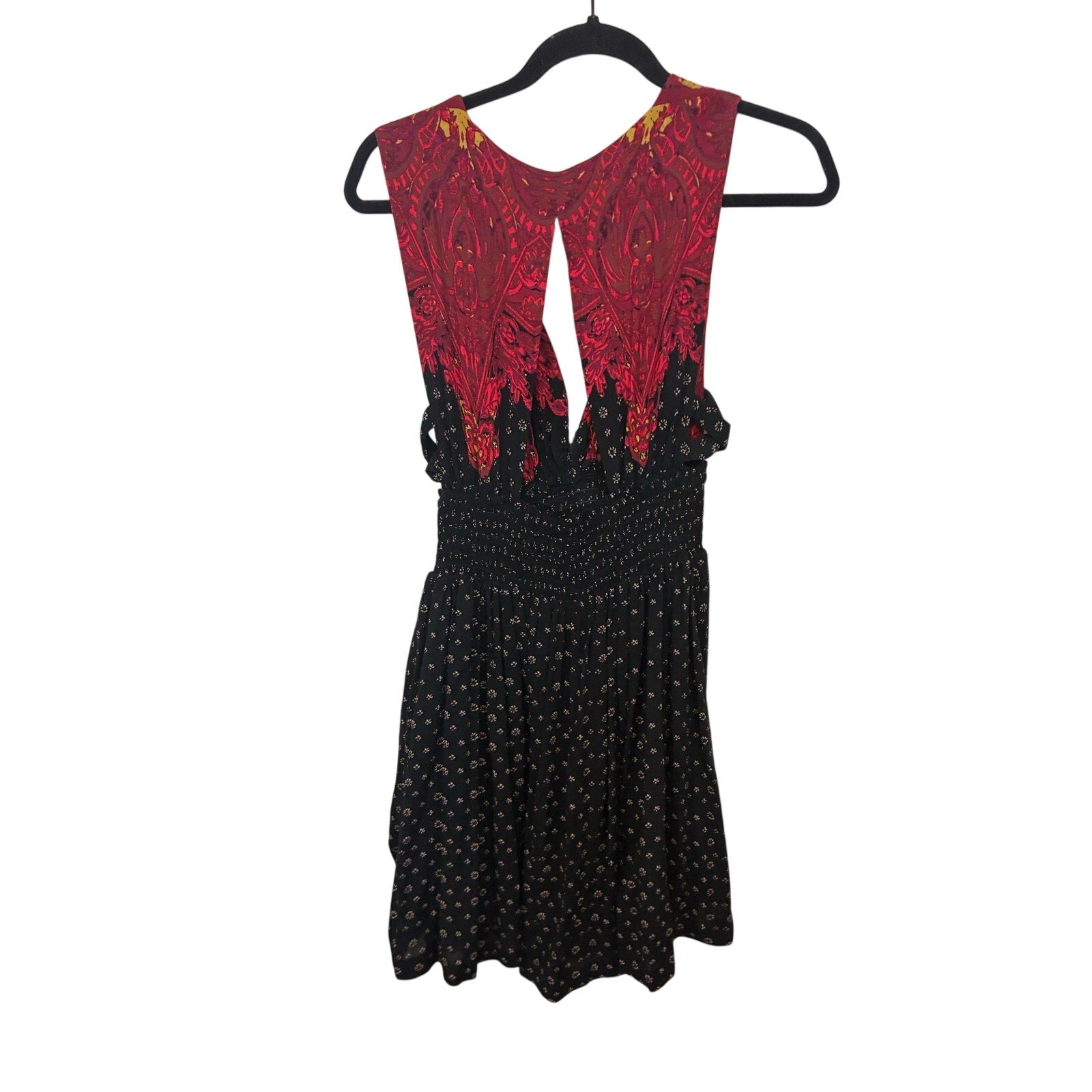 Free People Walking Through Dreams Fit Flare Mini Dress Boho Festival Sleeveless
