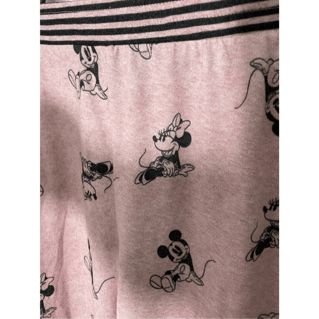 Disney Pink Minnie Mouse Women's Cozy Lounge Casual Comfy L Pajama Set