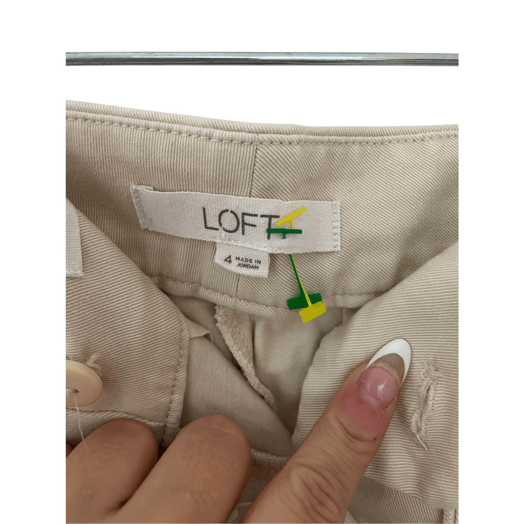 Loft SZ 4 The Riviera Short Chino Quiet Luxury Preppy Old Money Cream Shorts