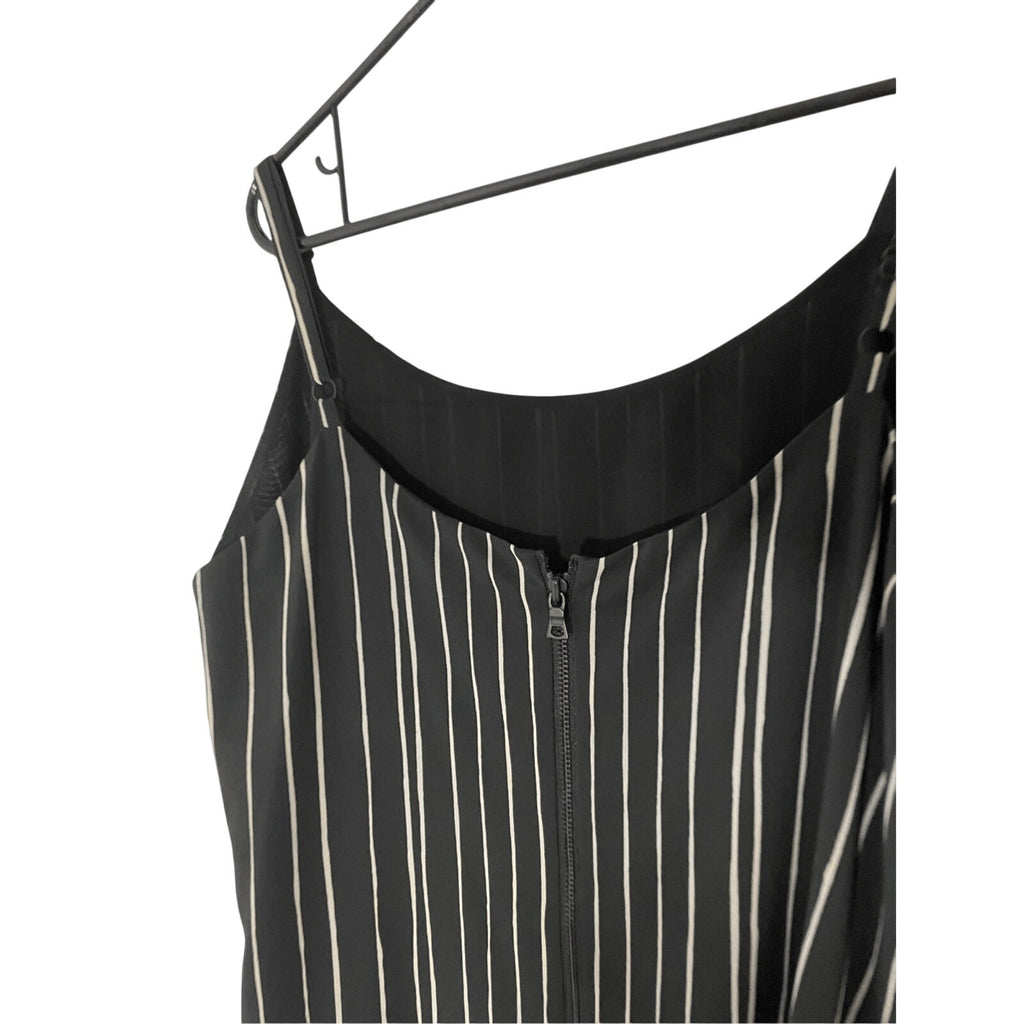 Alice + Olivia Spaghetti Strap Stripe Maxi Slit Dress Minimal Lagenlook