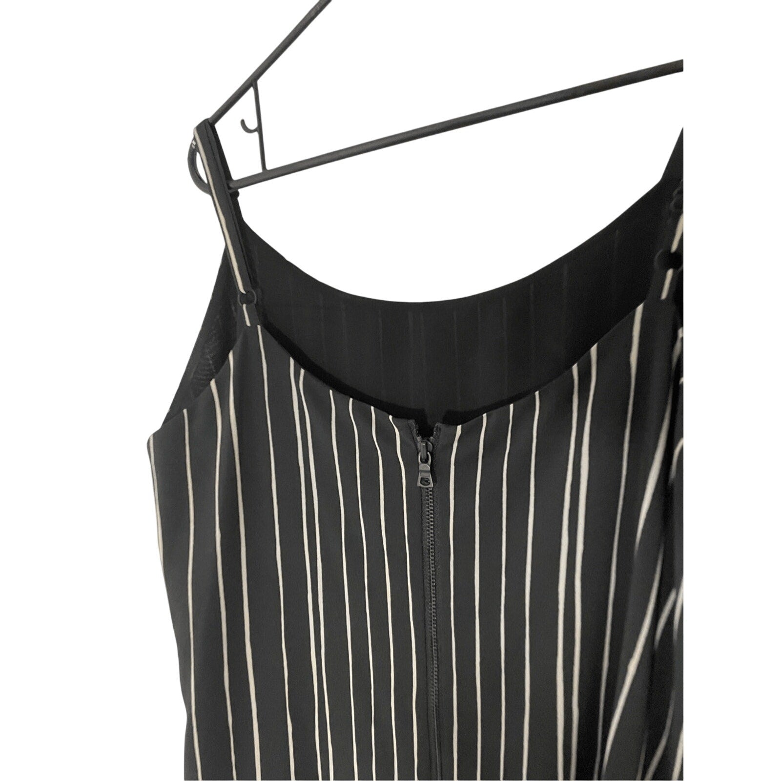 Alice + Olivia Spaghetti Strap Stripe Maxi Slit Dress Minimal Lagenlook