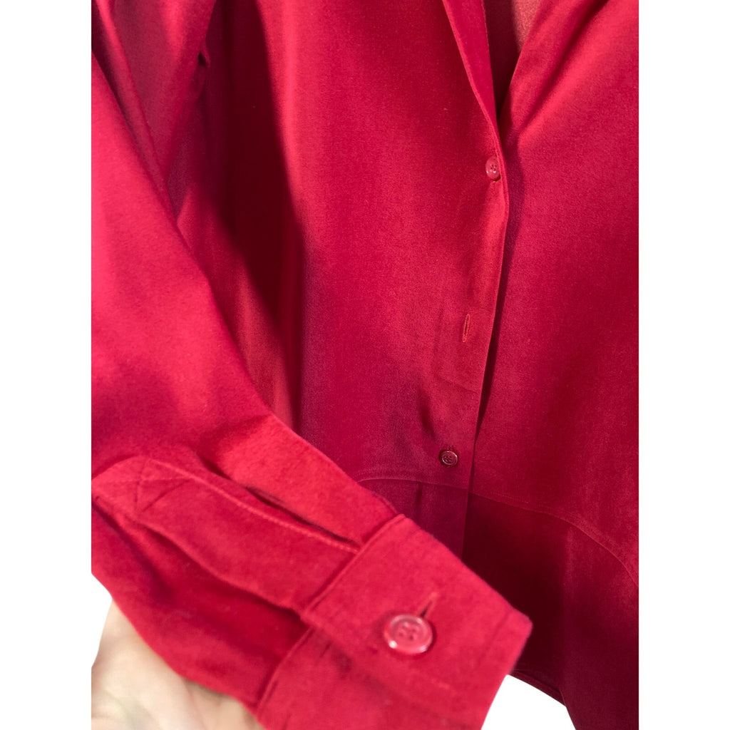 Casual Corner Annex Faux Suede Red Funky Y2k Lover Feminine 70's Button Jacket