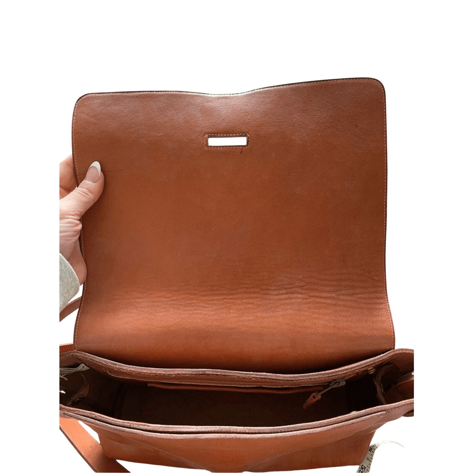 Women's Genuine Leather Suede Upper Front Belt Buckle Crossbody Granola Girl