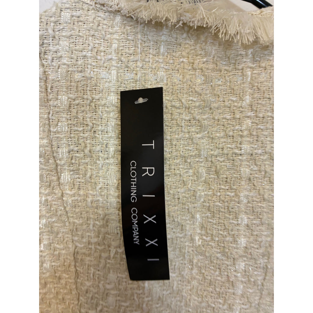 NWT Trixxi Sleeveless Bouclé Bodycon Dress Tweed Preppy Lawyer Teacher XS Retro