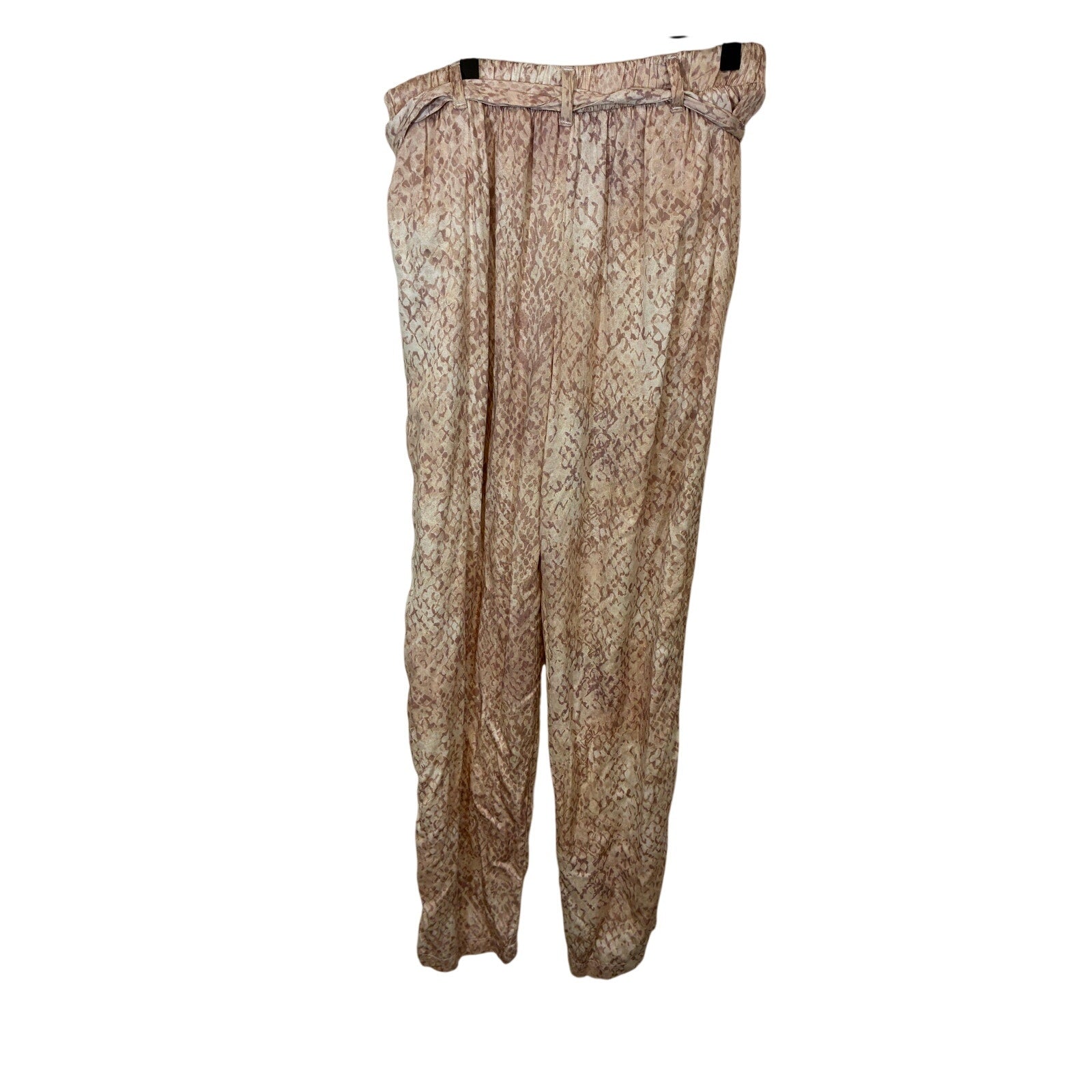 bella dahl Pink Reptile Cropped Joggers Anthropologie Lagenlook Slouchy L Casual