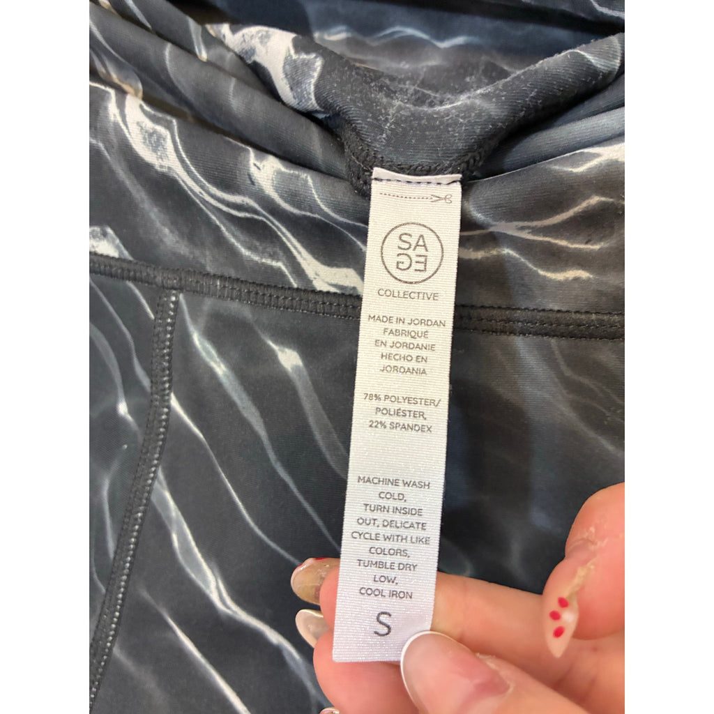 Sage Collective Everyday 7/8 high waist leggings watercolor black Athletic Gym S