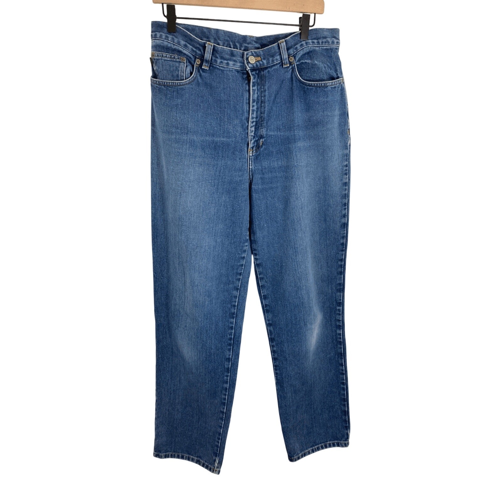 Vintage Women's Ralph Lauren Bootcut Denim SZ 12 Dad Jeans Grandpa Relaxed Fit