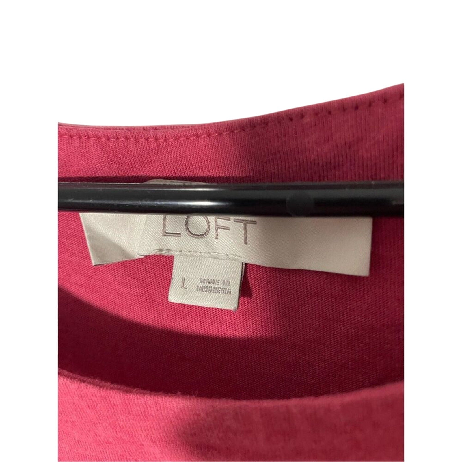 Loft Cotton Tiered  Barbie Pink Cottage Farmhouse Lagenlook Large Tank Dress