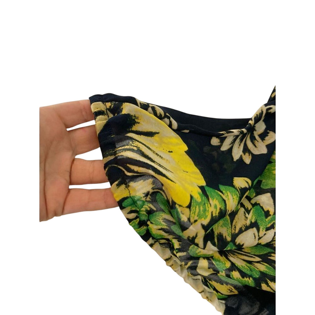 Banana Republic Floral Long Sleeve Bohemian Minimalist Coastal Grandma Blouse