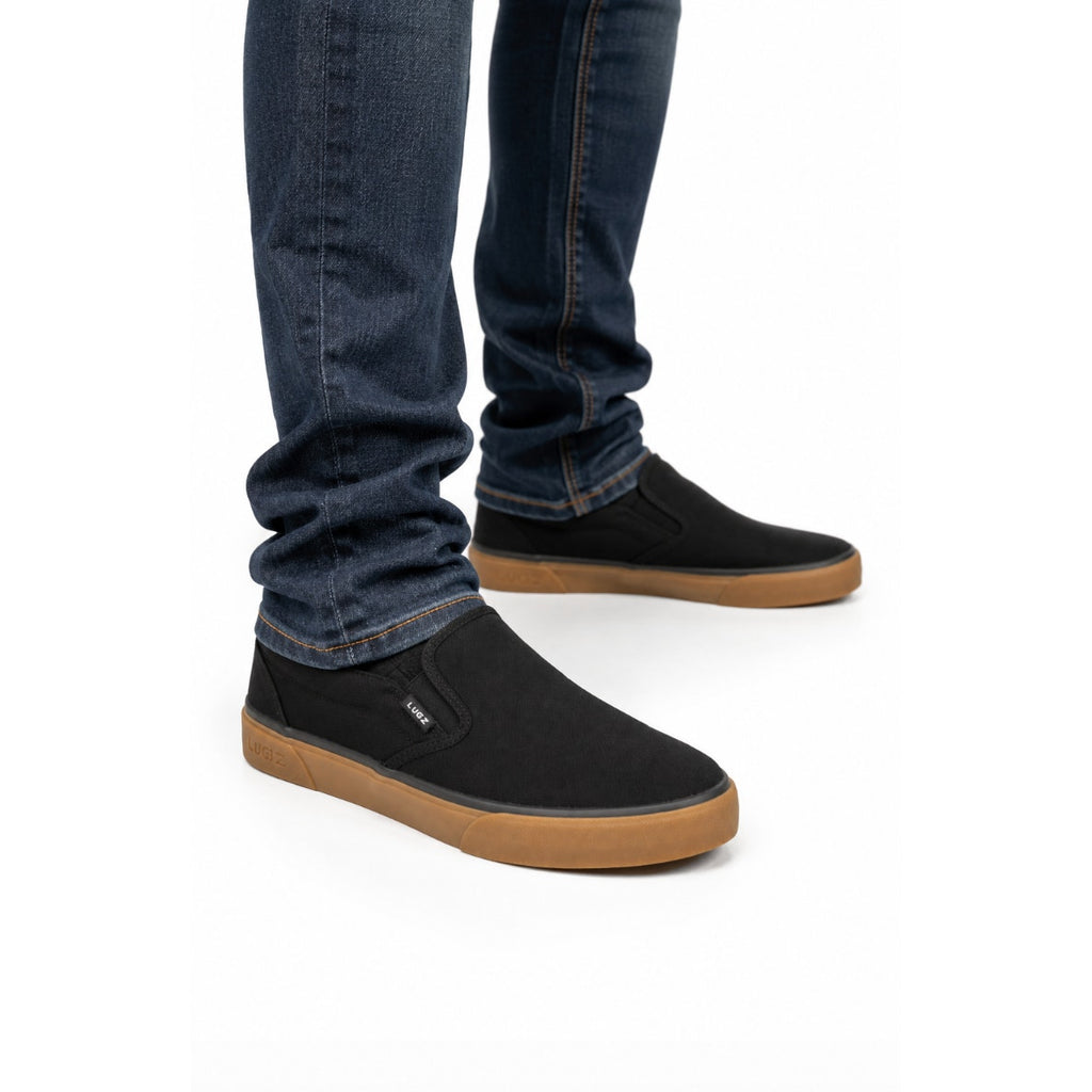 Lugz Bandit Slip On Sneakers Men’s Casual Black Canvas Shoes Comfort Skater 7