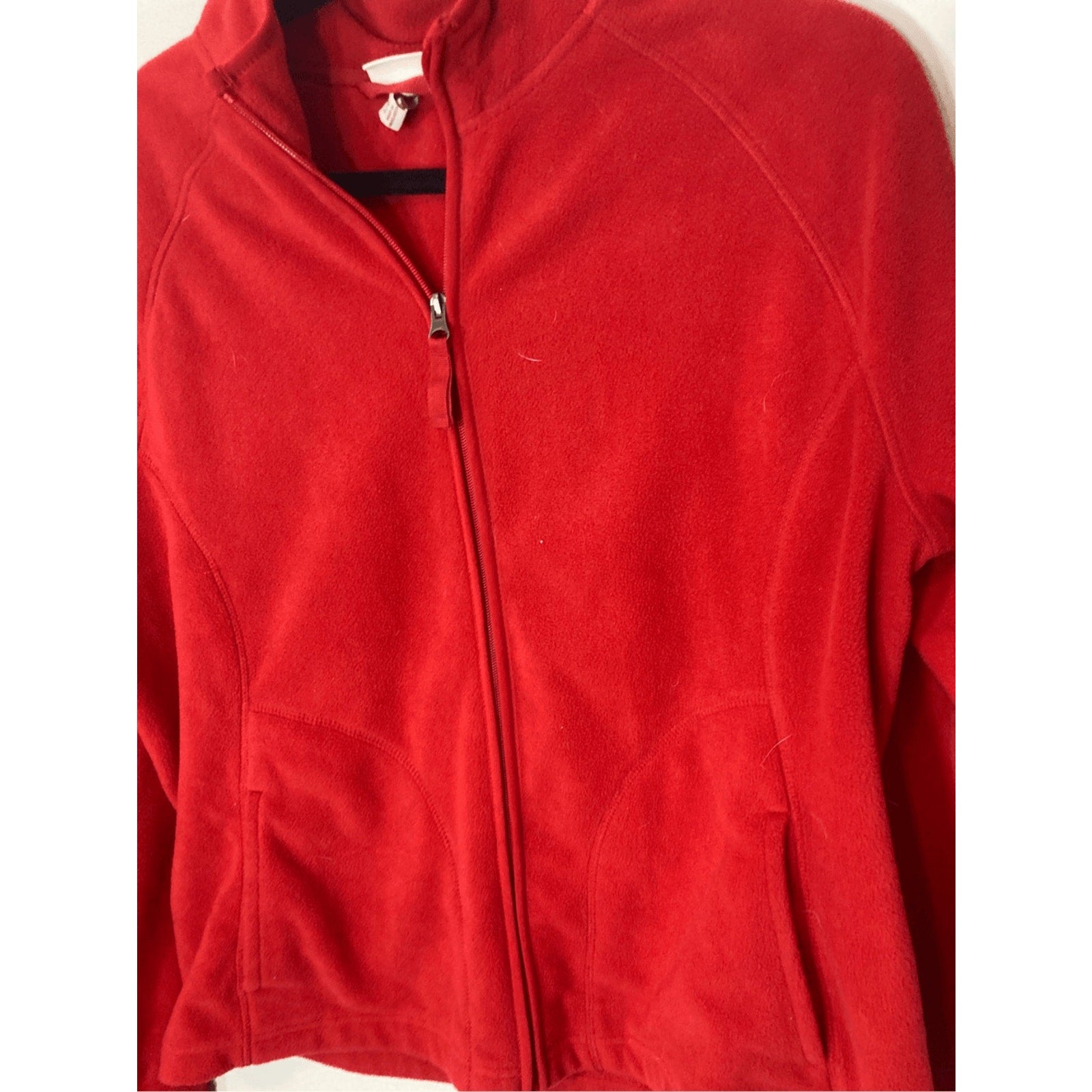 Merona Red Large Cabincore Hiking Gorp Women's Fleece Full Zip Jacket