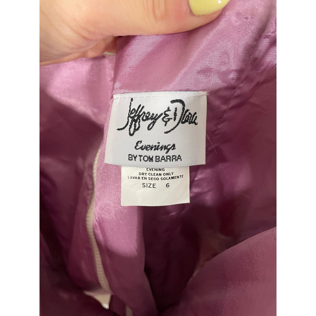 JEFFREY & DARA EVENINGS by TOM BARRA VTG 80s Bustier Tube Top Nude Minimalist 6