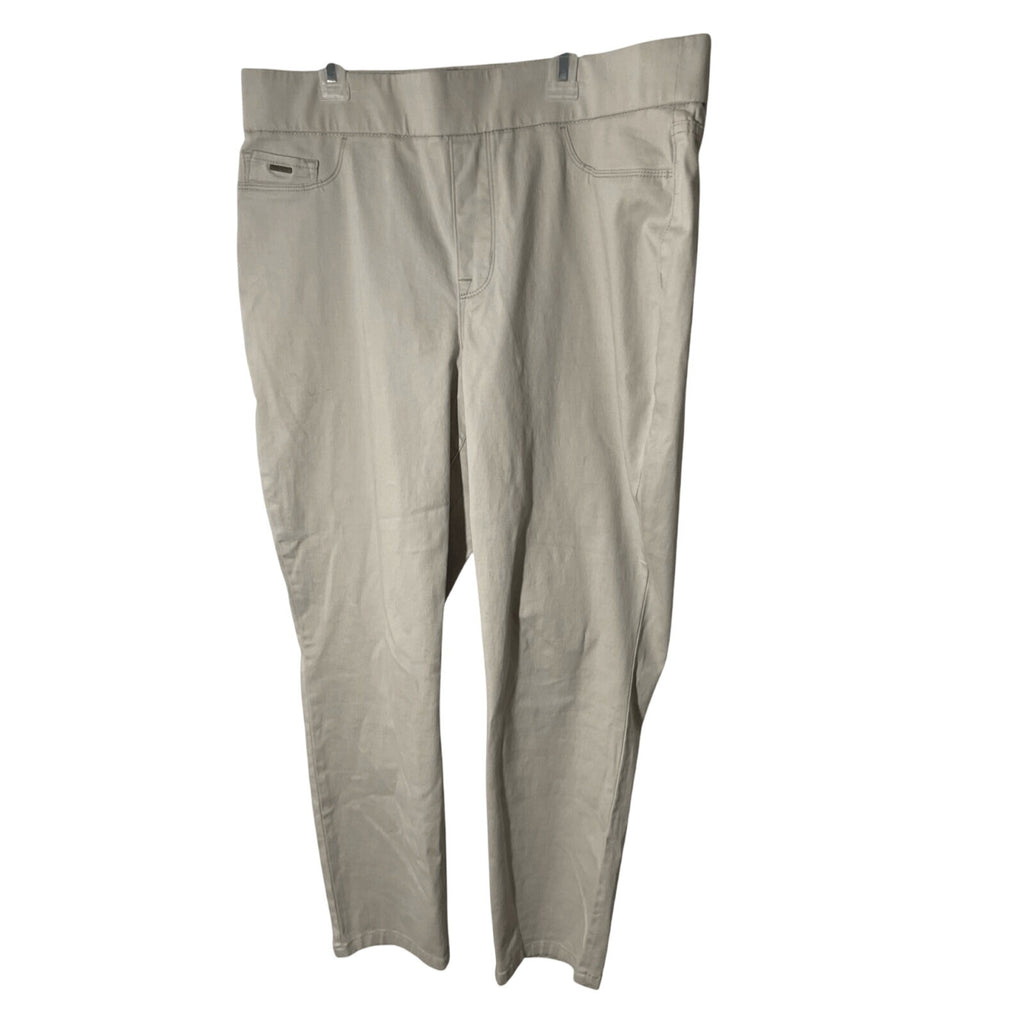 Nine West Heidi Pull On Skinny Crop Preppy WorkTan Khaki Colored Sz 14 Pants
