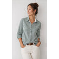 Brooks Brothers Red Fleece Button Down Shirt Women's 6 Green White Stripe Oxford