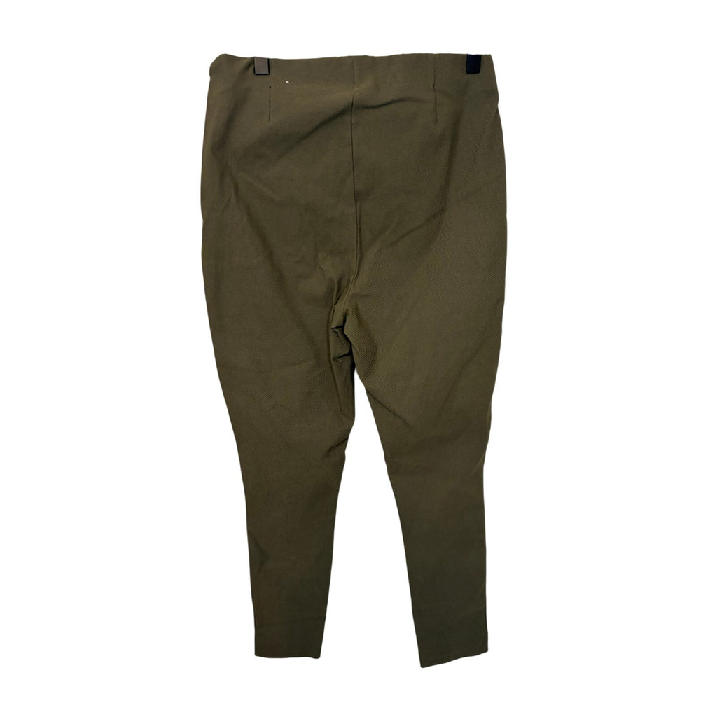Jules and Leopold Ponte Olive Green Pull On Stretch Casual Ankle Pants Business