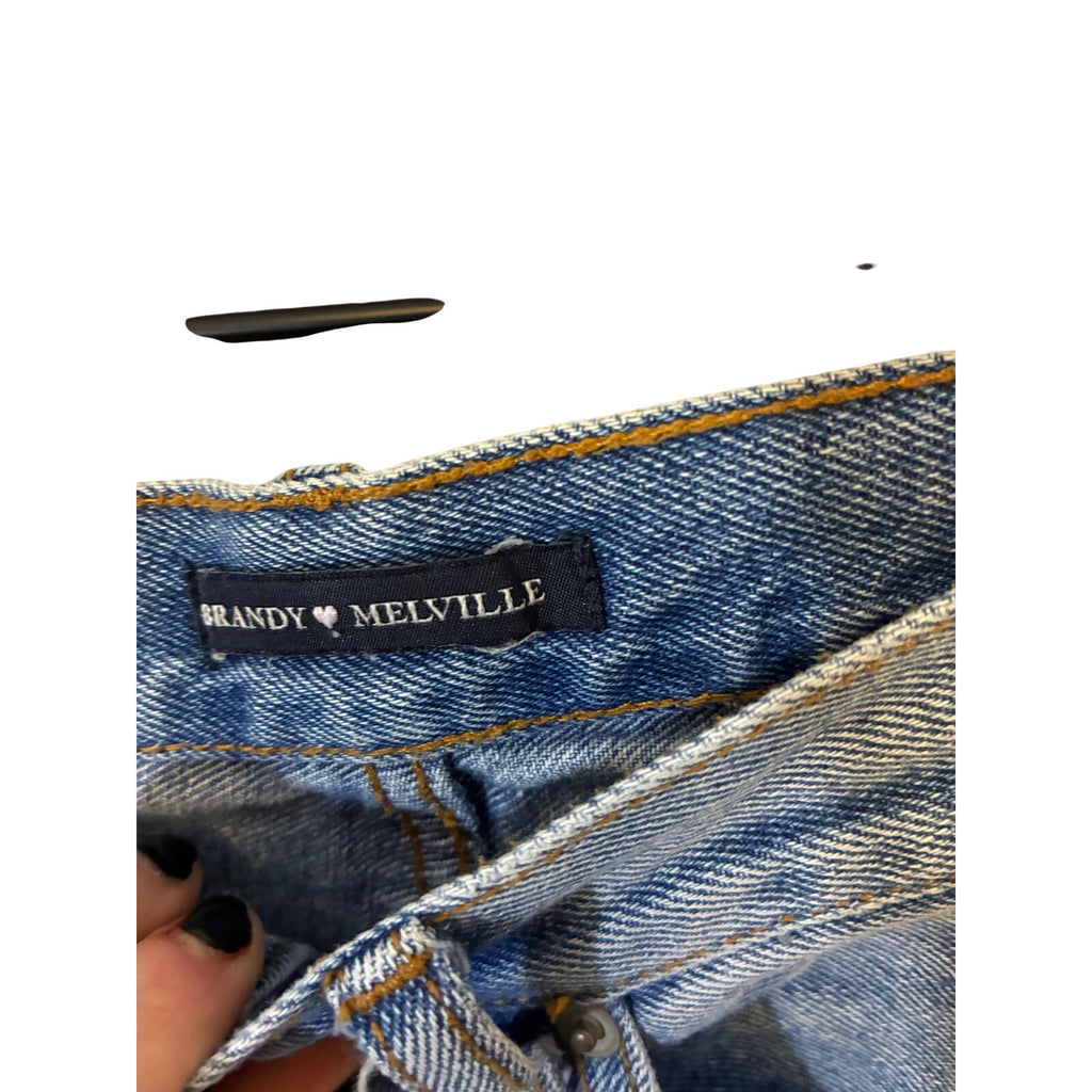 Brandy Melville Patchwork Jeans Womens Small Y2K Indie Grunge Wide Leg Denim S