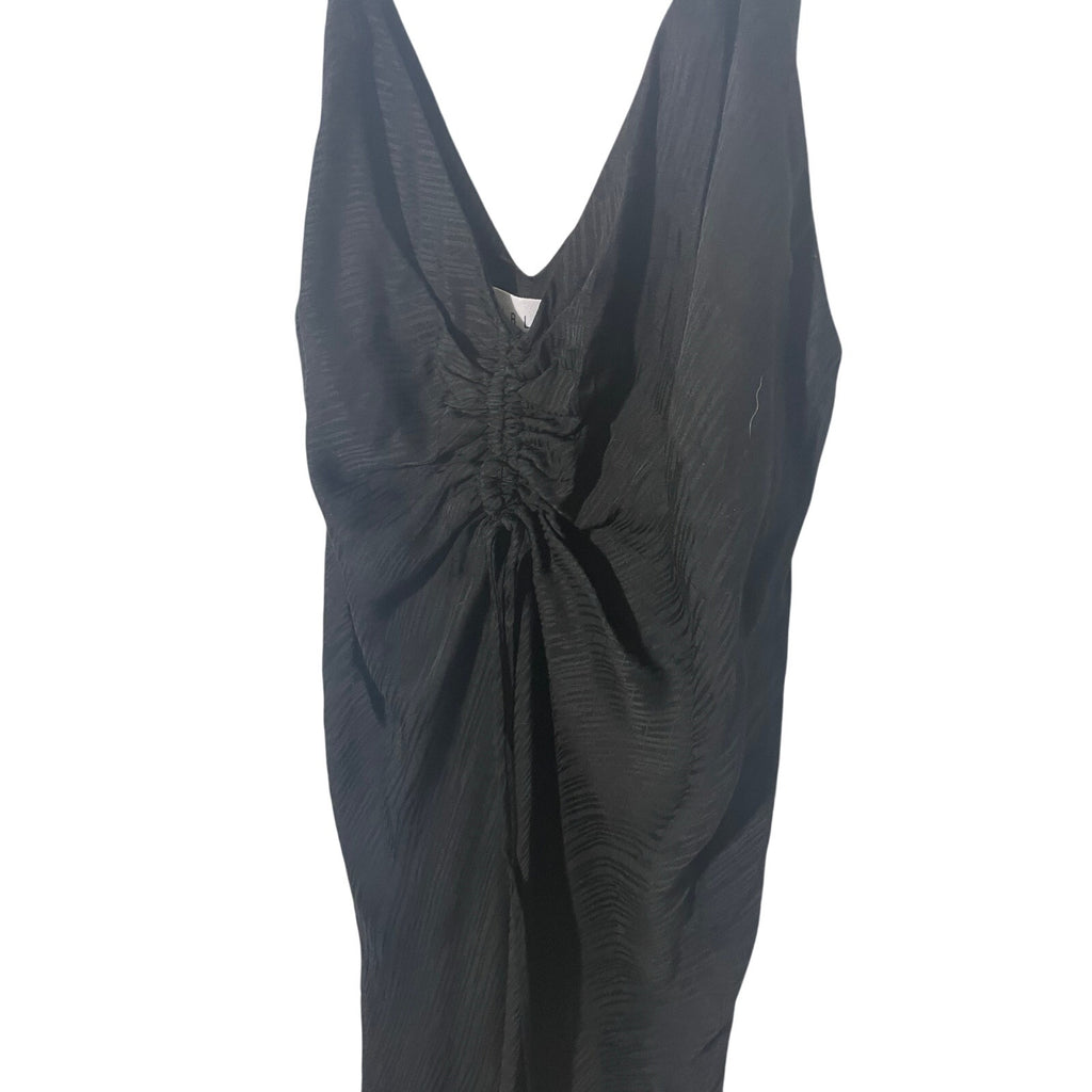 Mable Silk Little Black Dress Dark Romantics Femme Fatale Cinch Slip Dress S