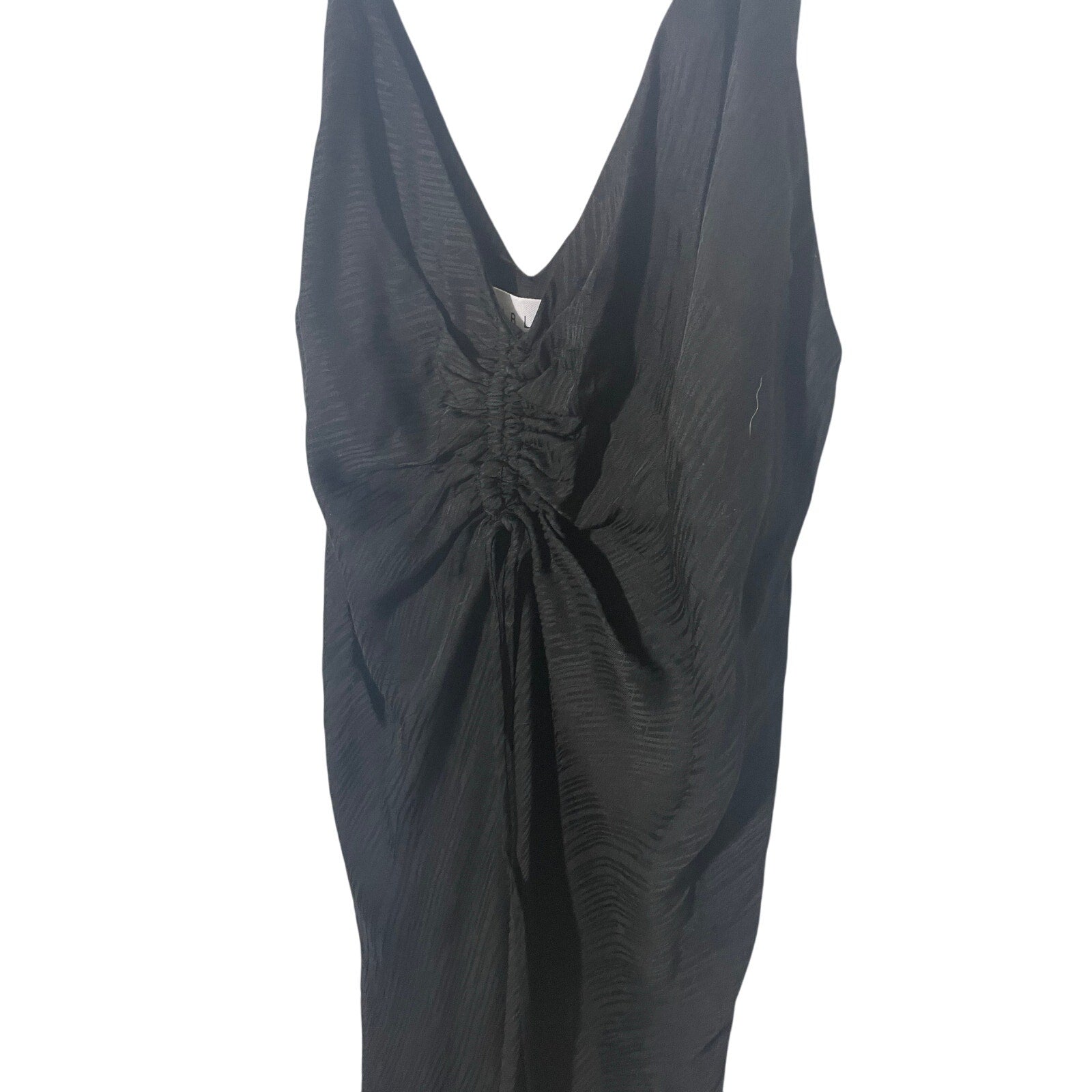 Mable Silk Little Black Dress Dark Romantics Femme Fatale Cinch Slip Dress S