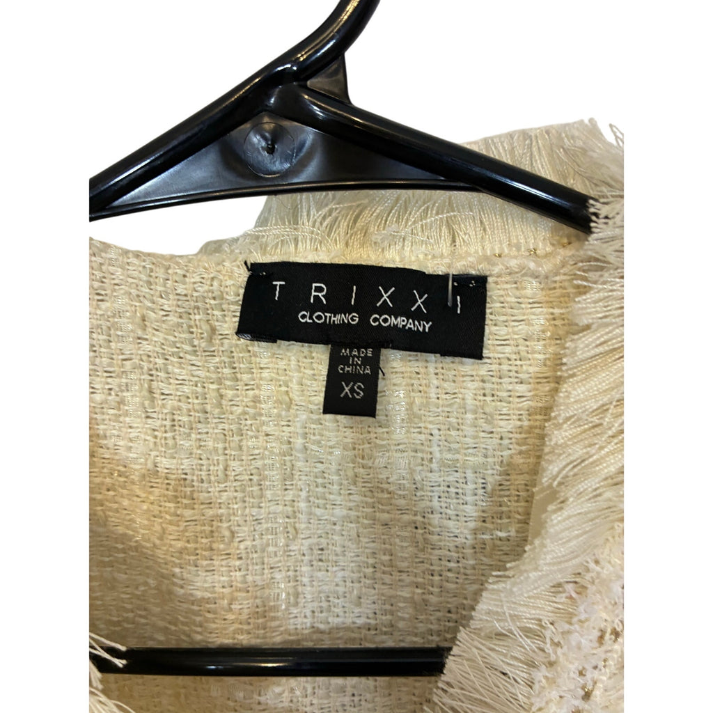 NWT Trixxi Sleeveless Bouclé Bodycon Dress Tweed Preppy Lawyer Teacher XS Retro