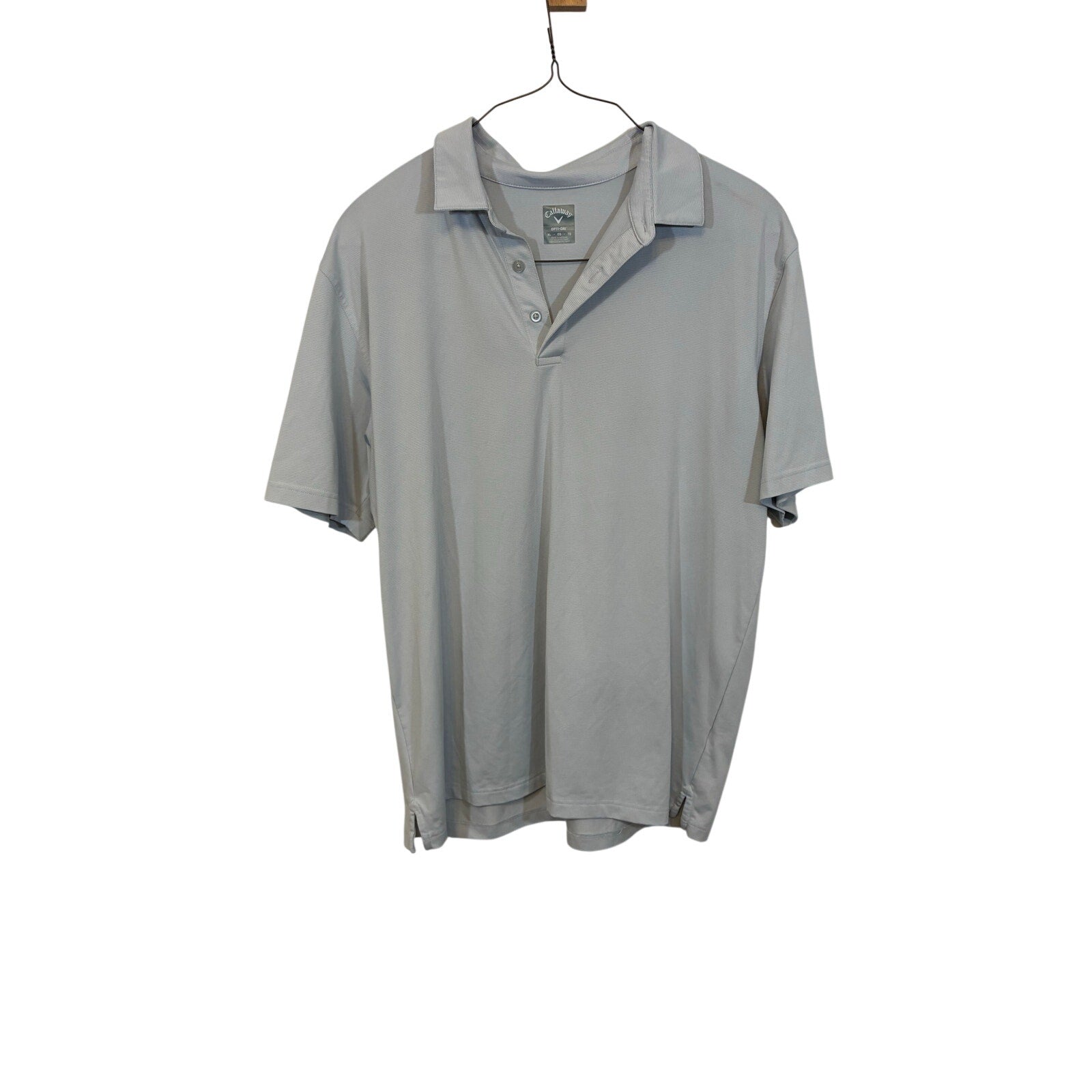 Callaway Opti-Dri Swing Tech Golf Polo Shirt Mens Gray Performance Stretch XL