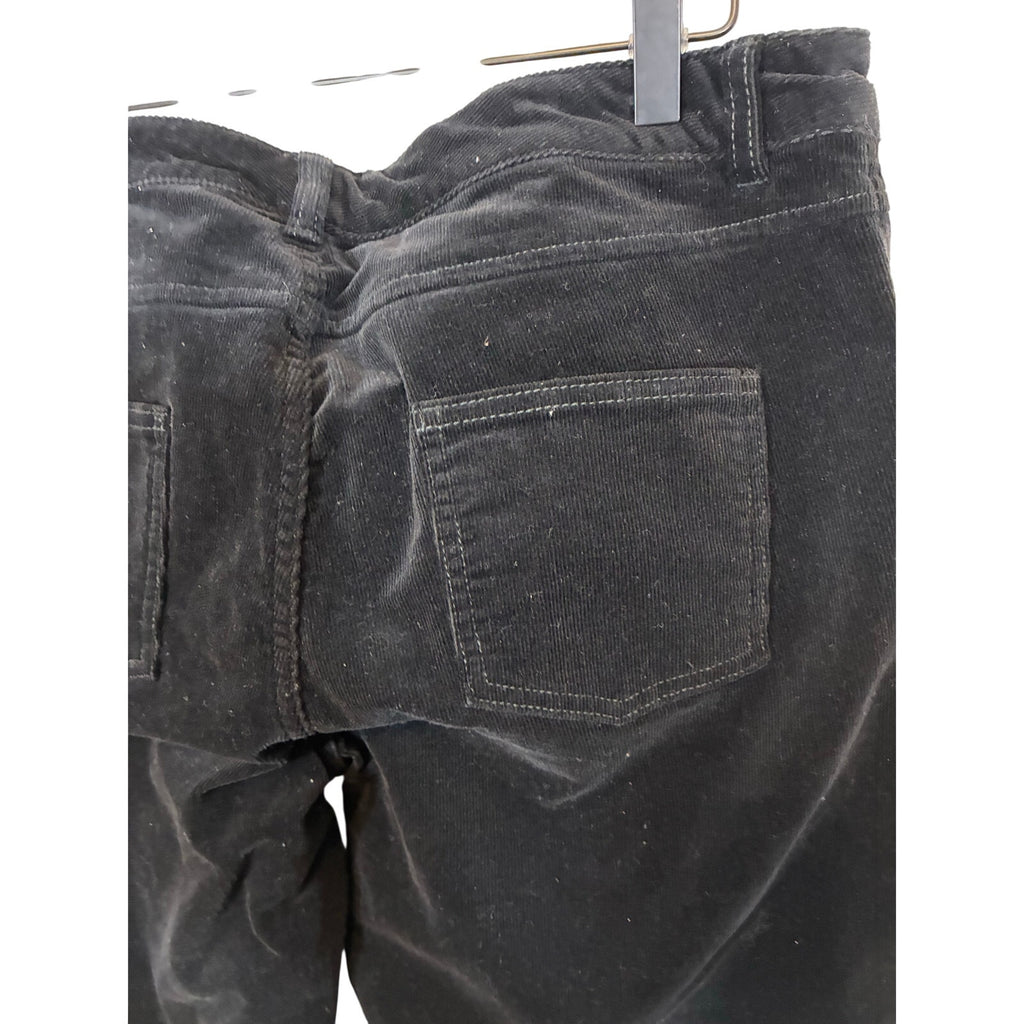 Woolrich Corduroy Pants 12 Black High-Rise Straight Leg Cotton Blend Casual