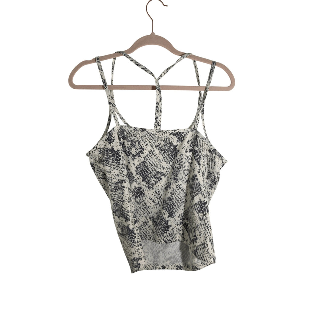 NWOT VS Pink Marble Snake Print Athleisure Workout Racerback Tank Top XL