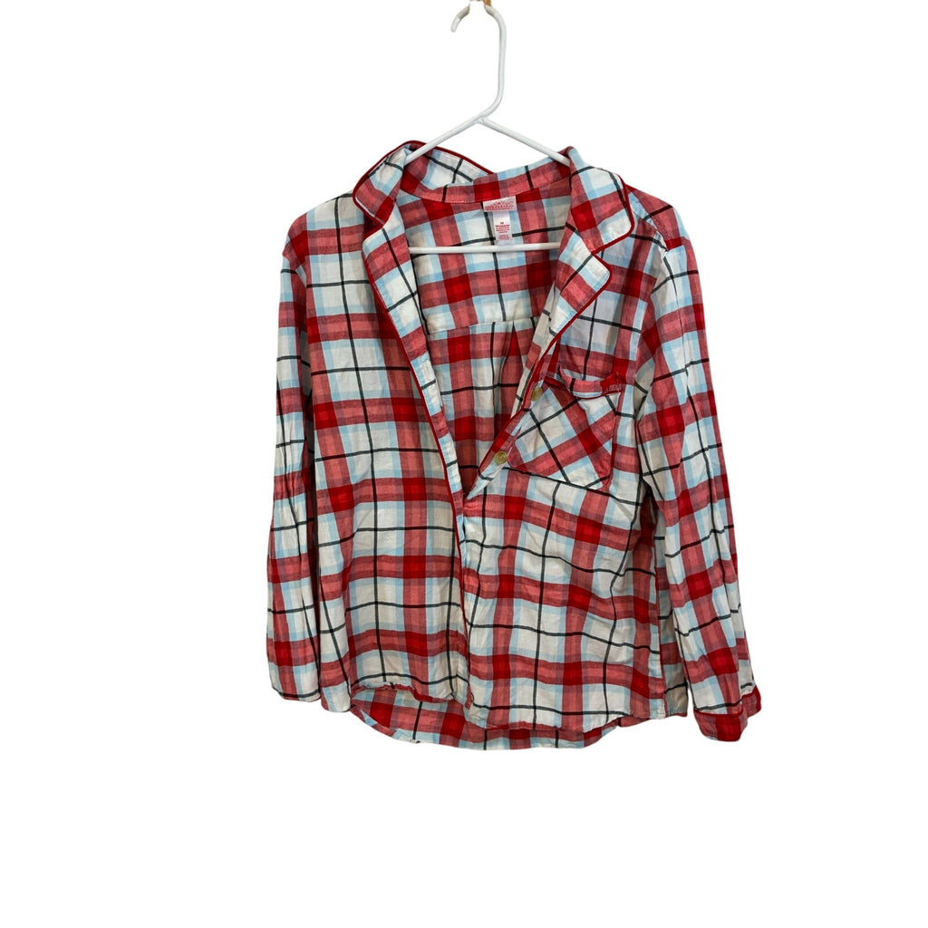 Wondershop Women’s Medium Red White Plaid Pajama Set 2 Piece Holiday Sleepwear