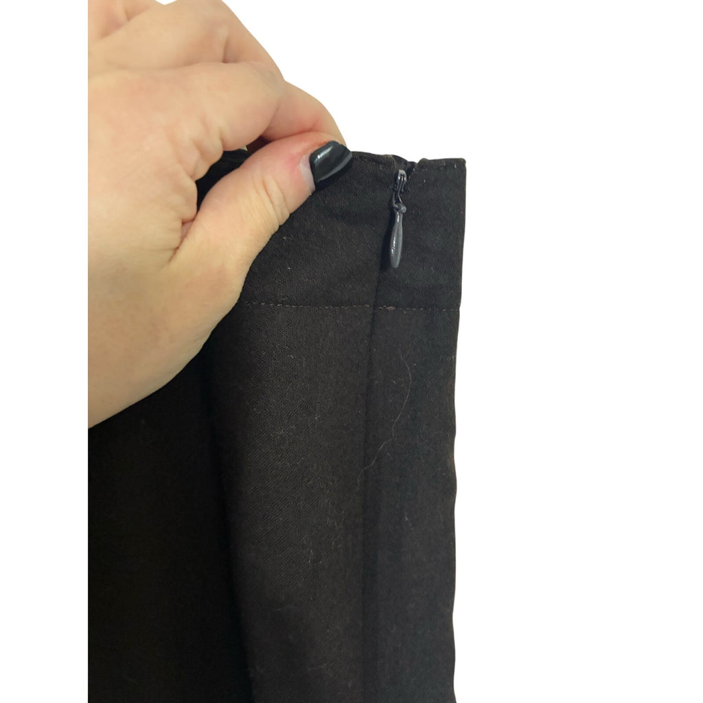 VTG Talbots Italian Wool Espresso Brown Wide Leg Straight Dress Pants Size 14