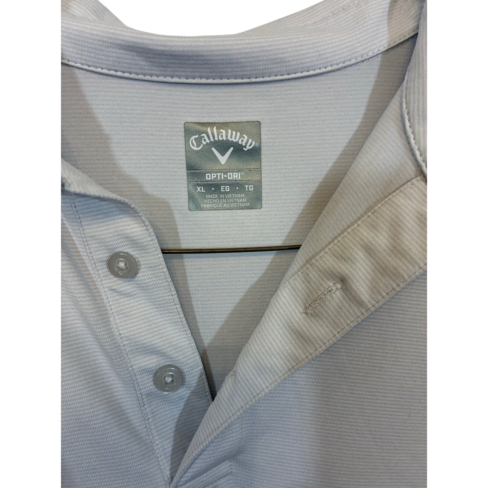 Callaway Opti-Dri Swing Tech Golf Polo Shirt Mens Gray Performance Stretch XL
