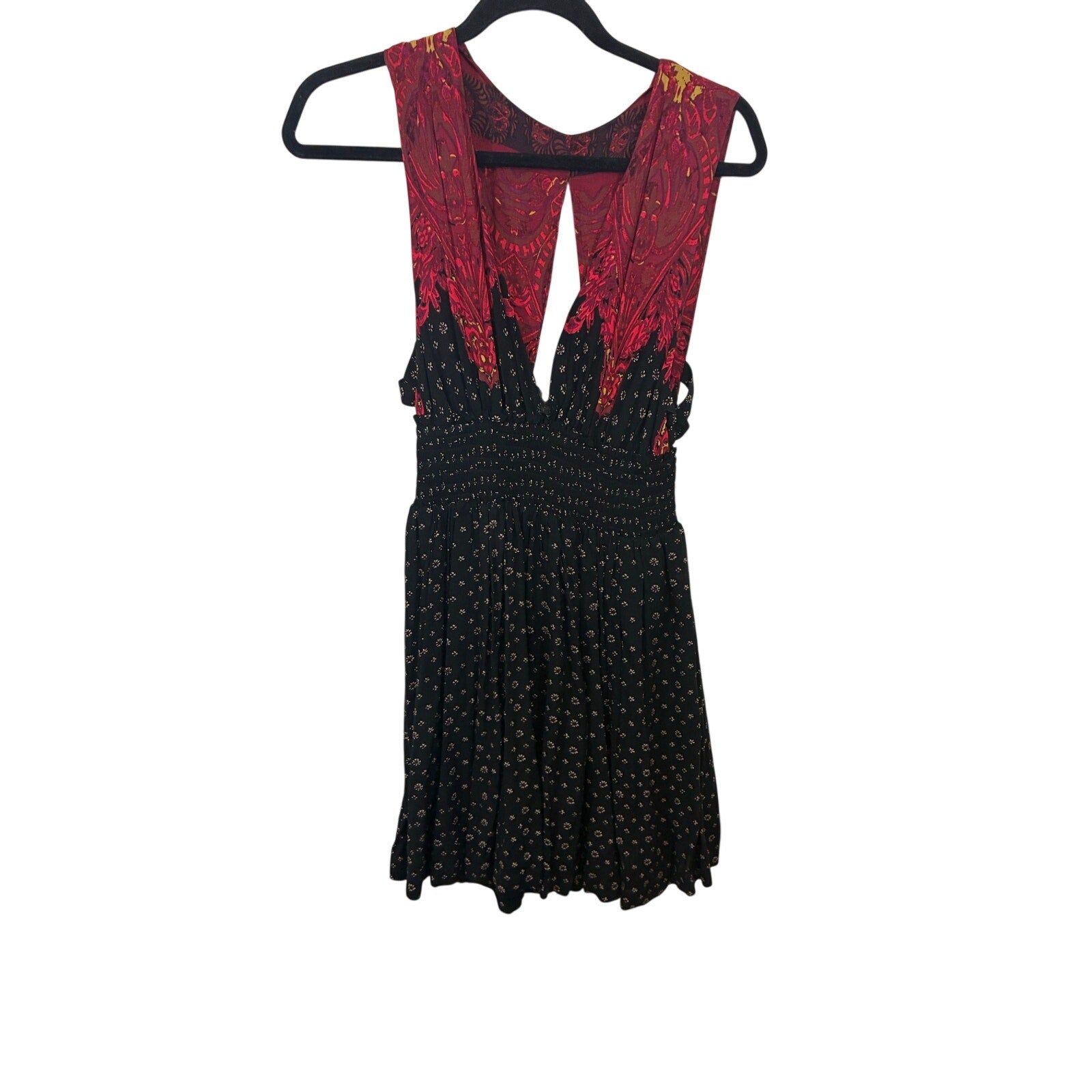 Free People Walking Through Dreams Fit Flare Mini Dress Boho Festival Sleeveless