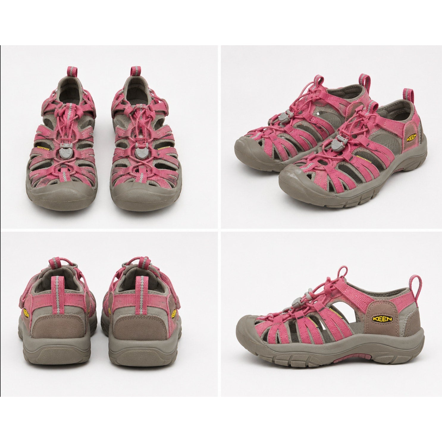 Keen Brown Pink Kids Newport H2 Pink Waterproof Gore Core Utility Hiking Boots