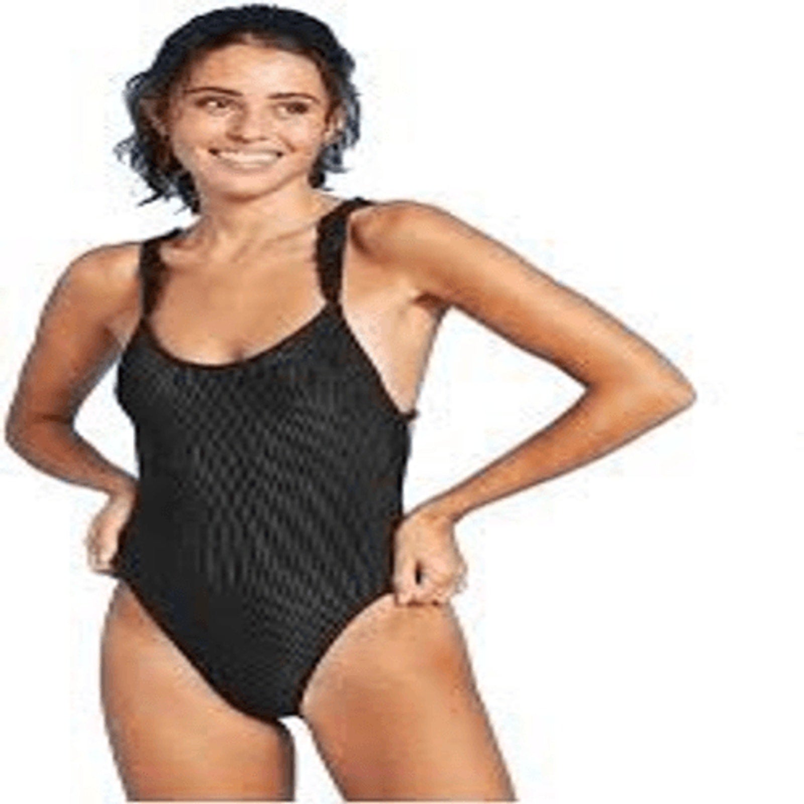Xhilaration Black One Piece Women's Spandex Bikini S Modest Fitting Beach Resort